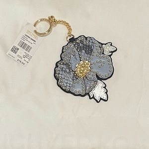 NEW W/TAGS MICHAEL KORS LEATHER CHARM SPRING POPPY NAVY